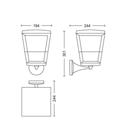 Philips Hue Econic Lampada da parete da esterno in stile antico - 1743930p7