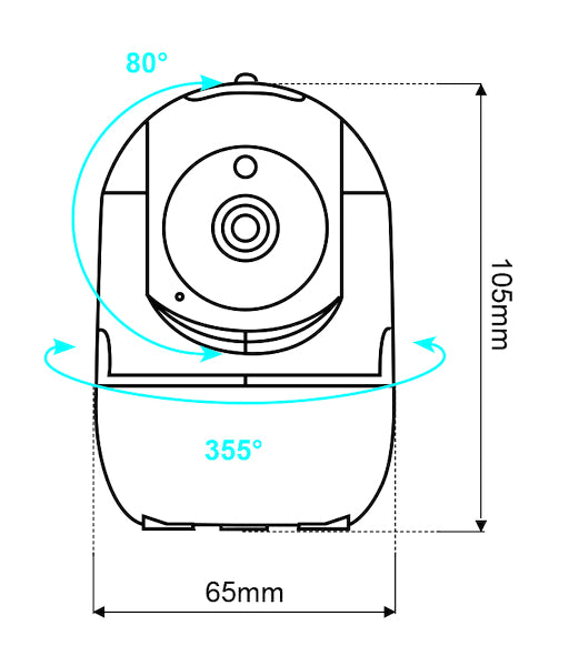 Telecamera IP SmartLife 2.4GHz P&P Motorizzata con MicroSD – IP20, 2.0MPx, Ottica 3.6mm, 6 LED IR