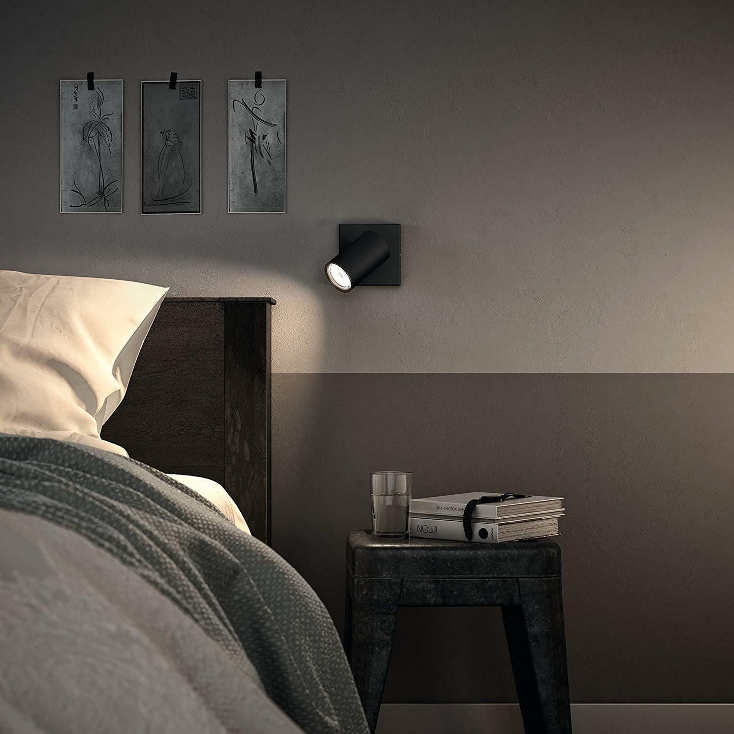 Philips Kosipo Single Black Spotlight im beratbaren Metallplatz - 5059130pn