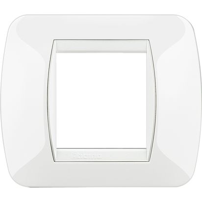 Placca Elettrica 2 Moduli BTicino L4802BI Living – Bianco