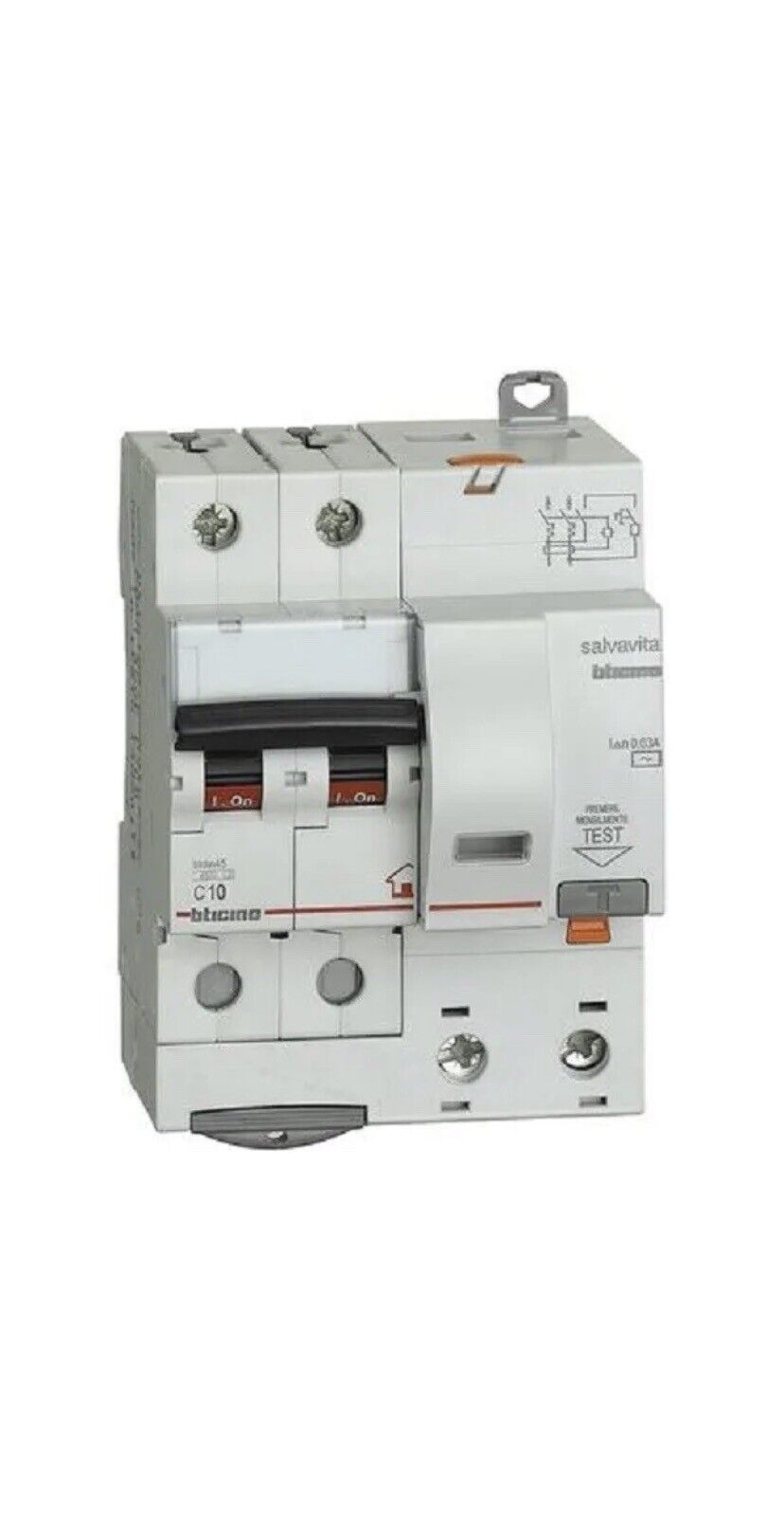 Interruttore Magnetotermico Differenziale (Salvavita) BTicino G8230/10AC – 2 Poli, 4,5kA, 30mA