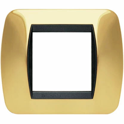 Placca Elettrica 2 Moduli BTicino L4802OR Living – Oro Vero