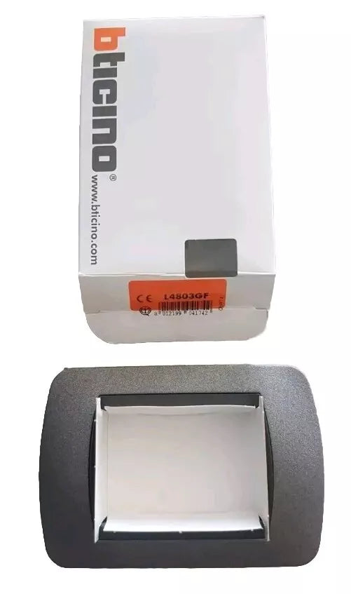 Placca Elettrica 3 Posti BTicino L4803GF Living International – Grigio Grafite