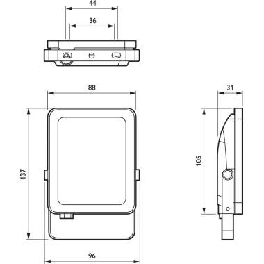 Philips 32971099 - LED Module 1000 lm - 840 bianco neutro - Power supply unit - Angolo del fascio molto largo 100° - Colore: Aluminum and gray