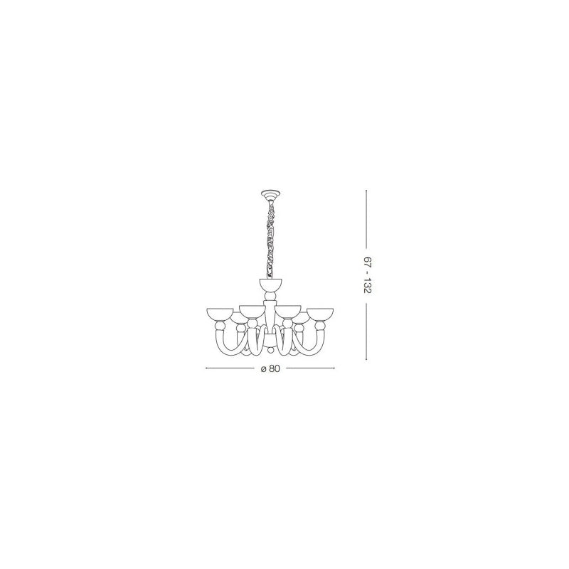 Ideal Lux Bon Bon Sp6 Bianco Sospensione Pendente A Soffitto Appesa Sei Luci IDEAL LUX 093994