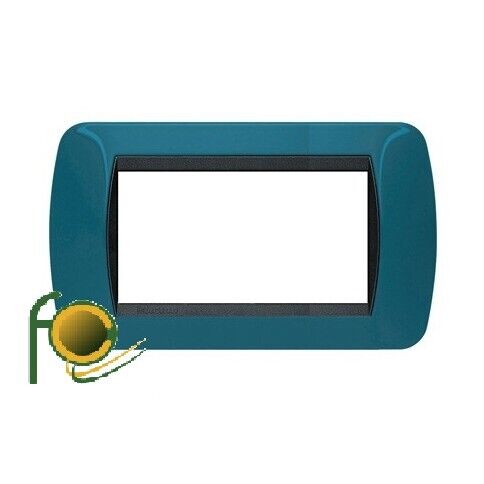 Placca Elettrica 4 Posti BTicino L4804BU Living International – Blu Metro