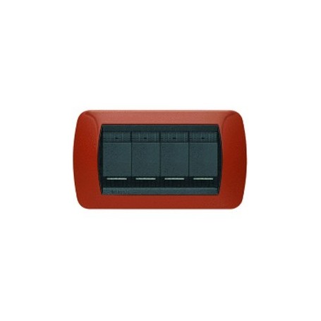 Placca Elettrica 4 Posti BTicino L4804TR Living International – Terracotta