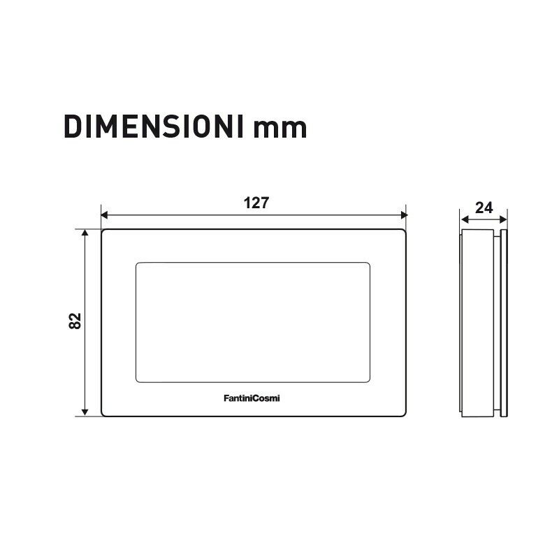 Cronotermostato WiFi da Parete Fantini Cosmi CH180 – Touchscreen Settimanale, Bianco 230V