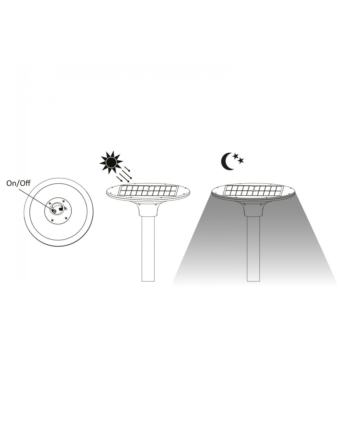 Lampione LED solare 2300 lumen, IP65, da montare su palo - Velamp SL608