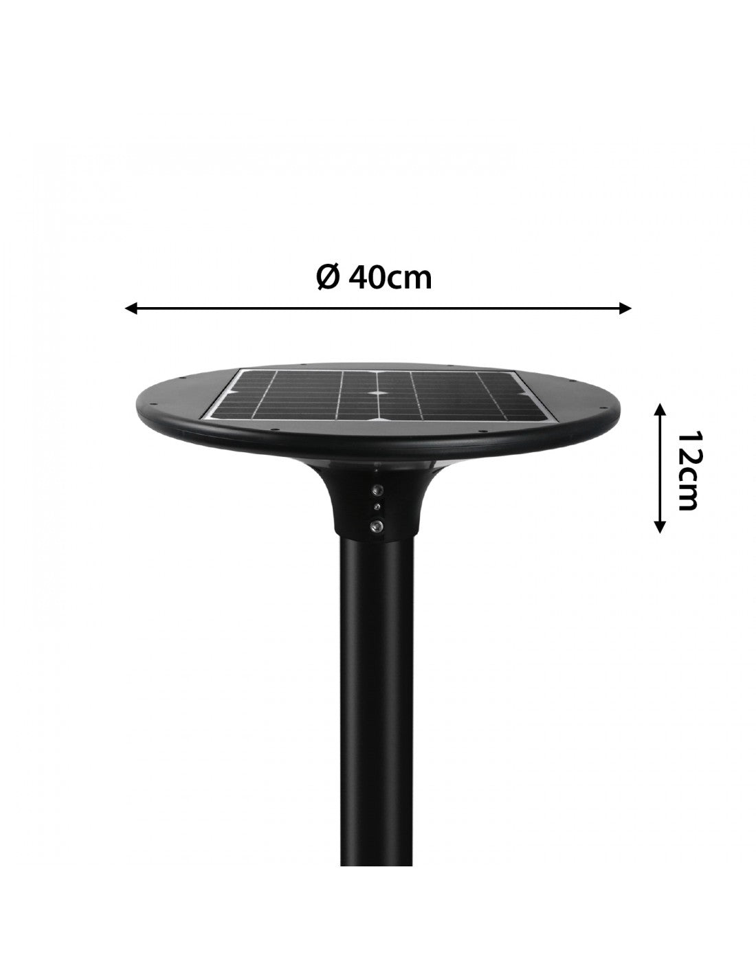 Lampione LED solare 2300 lumen, IP65, da montare su palo - Velamp SL608