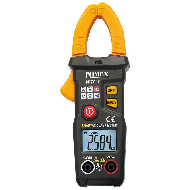 NIMEX 090855000 - PINCE COMPTEUR AUTORANGE AVEC AFFICHEUR 3 ½ DGT CAT III 600V