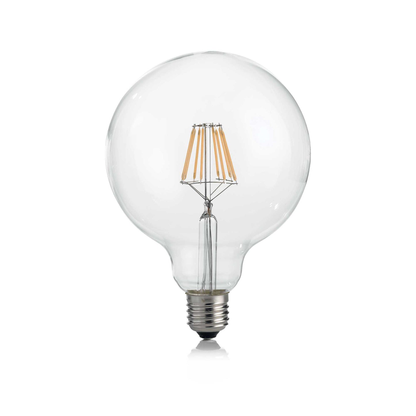 LAMPADA LED E27 FILAMENTO 08W GLOBO D125 TRASPARENTE 3000K - 101347