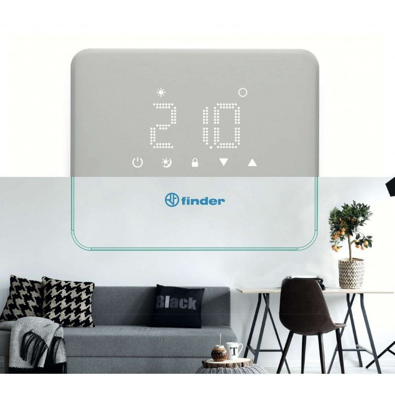 Termostato ambiente Finder Bliss da Parete 1T9190030000 Estate/Inverno 5A 250Vac