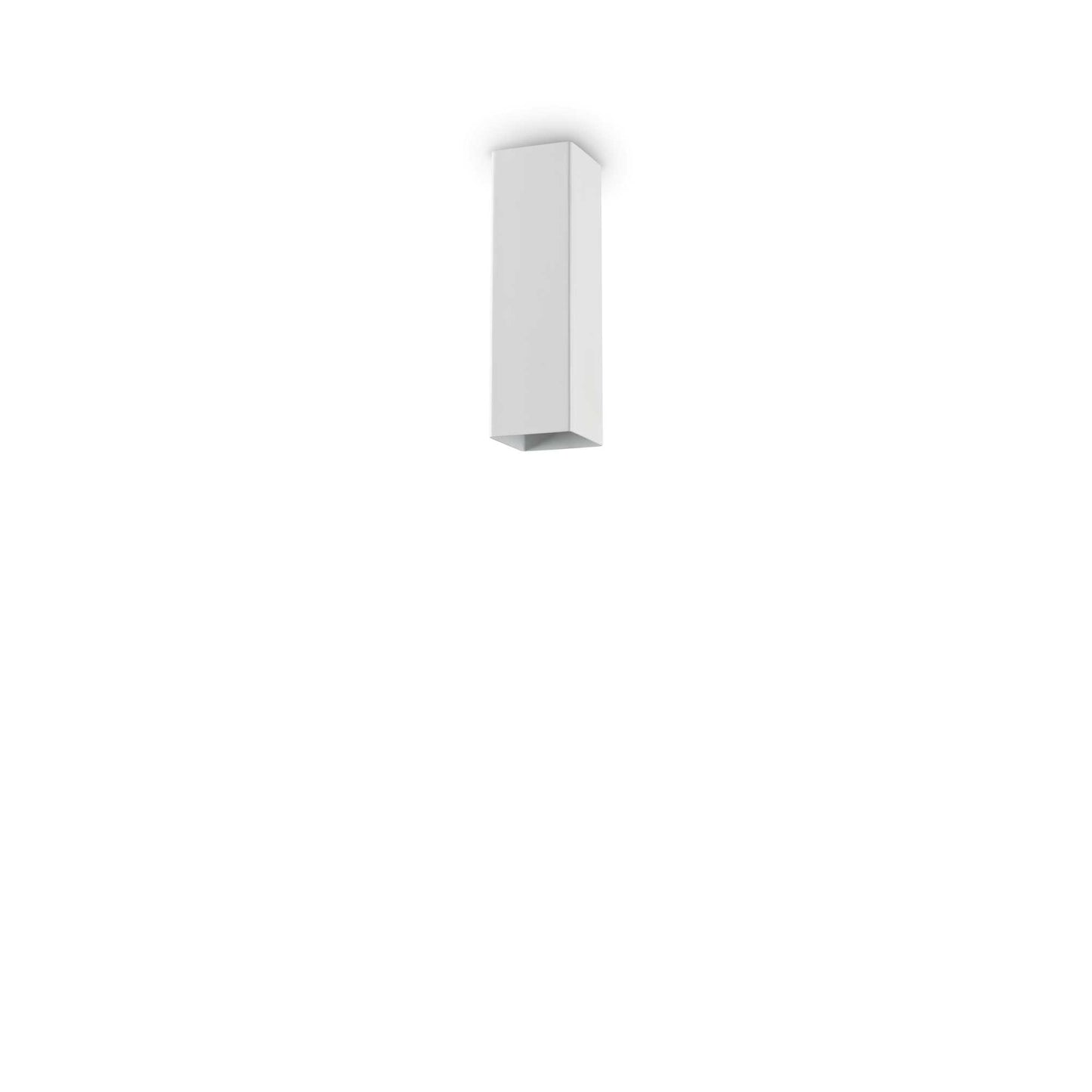 Plafone Tubo Quadrato GU10 LED Sky PL1 H20 cm Bianco - Ideal Lux 233772