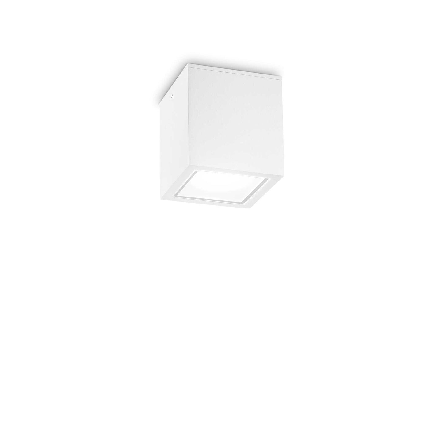 Plafoniera Bianca da Esterno Ideal Lux 251561 – TECHO SMALL GU10 LED IP54, Lampada da Soffitto Moderna
