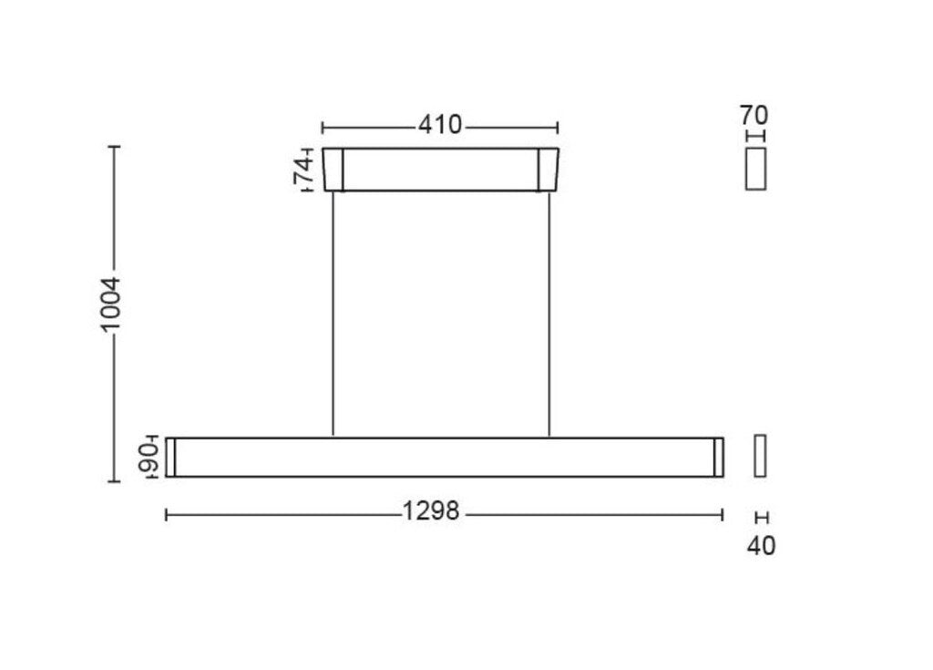 Lampadario LED a Sospensione Ensis Philips 34336800 – Colore Nero