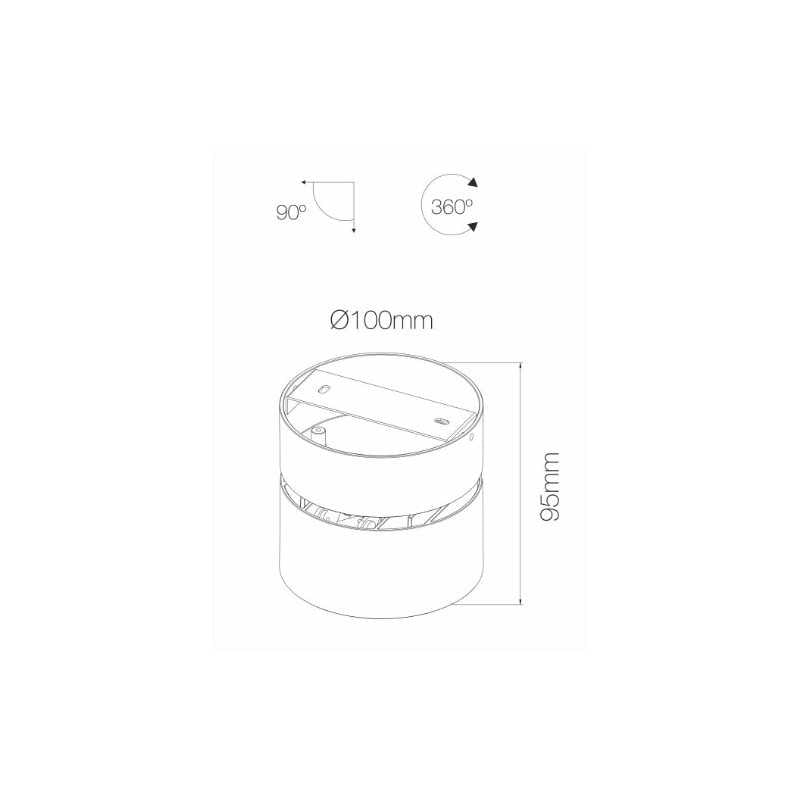 Runde dekorative Anwendungsvereinbarung mit LEDs für Innenräume 14W Schwarzer Beneito Faure 4233-N