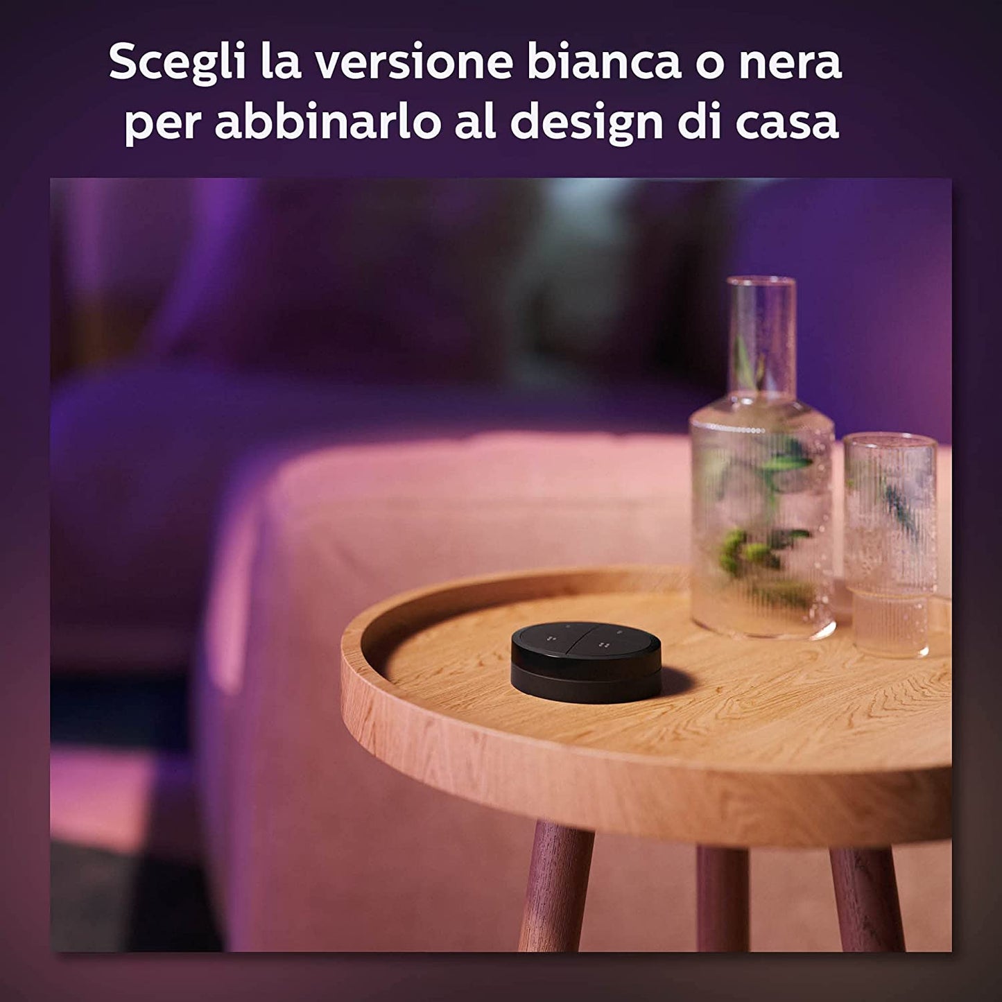 Philips Hue Interruttore Tap Dial Smart, Alimentazione a Batteria, Nero - 44093700