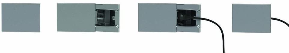 HIDE - 4Box 4B01014 Presa a Scomparsa per Scatola da Incasso a 3 Moduli Completa, Bianco