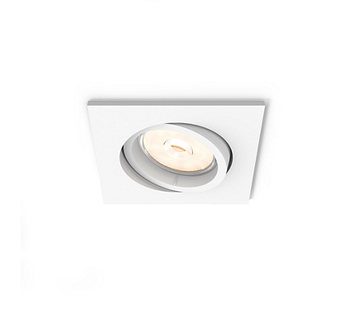 Faretto Spot da Incasso Philips 5040131PN – Quadrato, GU10, Bianco