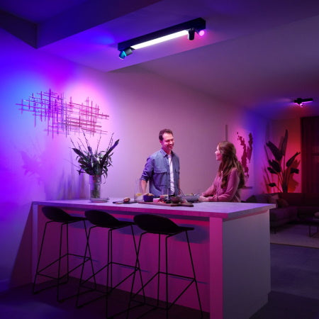 Philips Hue Barra Luminosa con Faretti di Philips Hue - Centris 4 Luci Plafone Nero 40W 5060730P7