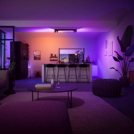 Philips Hue Barra Luminosa con Faretti di Philips Hue - Centris 4 Luci Plafone Nero 40W 5060730P7