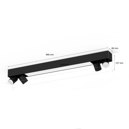 Philips Hue Barra Luminosa con Faretti di Philips Hue - Centris 4 Luci Plafone Nero 40W 5060730P7