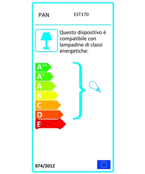 CONNECTION - EST170 - Lampada da parete per esterno, IP54, E27, Ruggine, Emissione Multipla