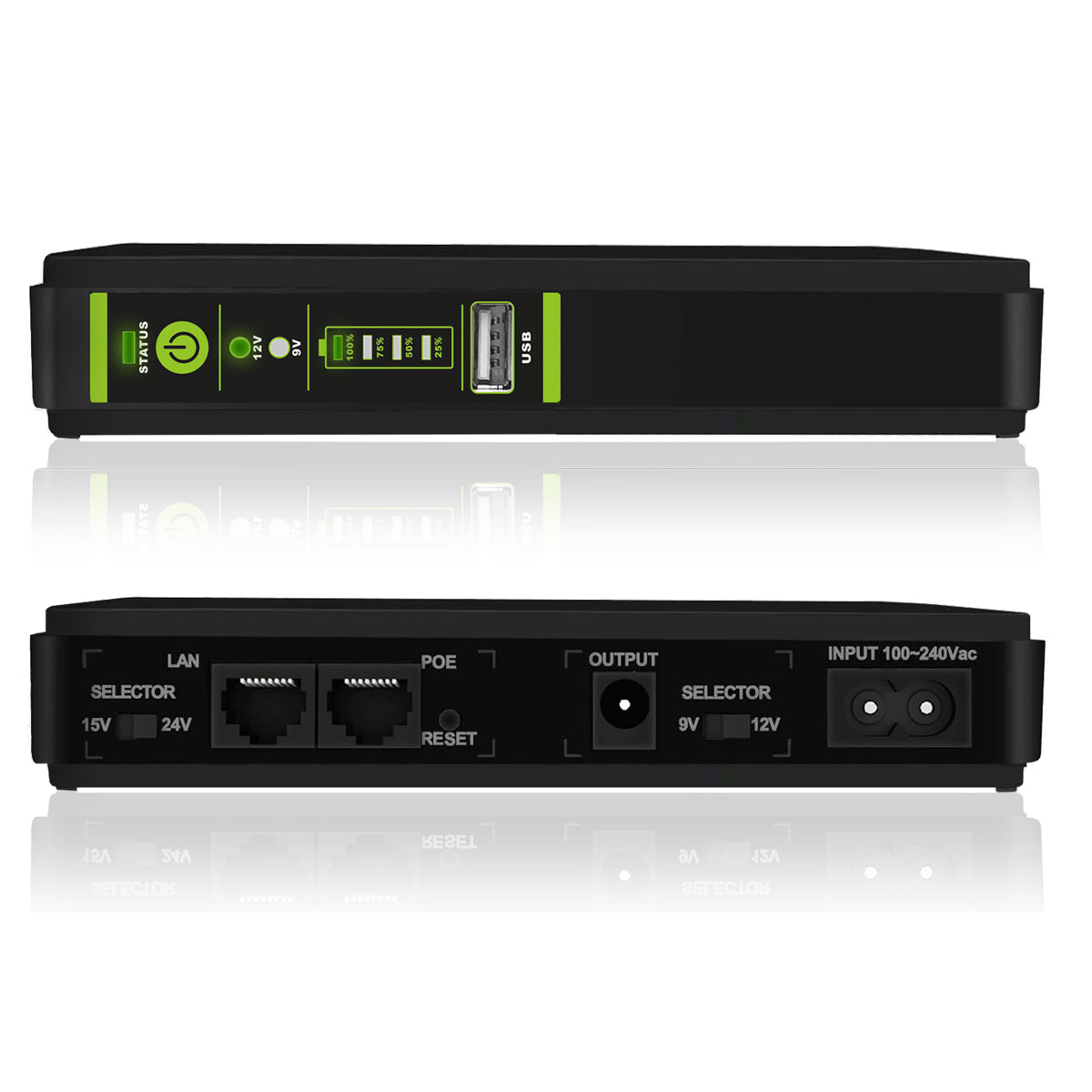 UPS ERA PLUS DC 9VDC/12VDC - POE 15VDC/24VDC - USB 5VDC TOGETHER ON - FGCERAPLDC182