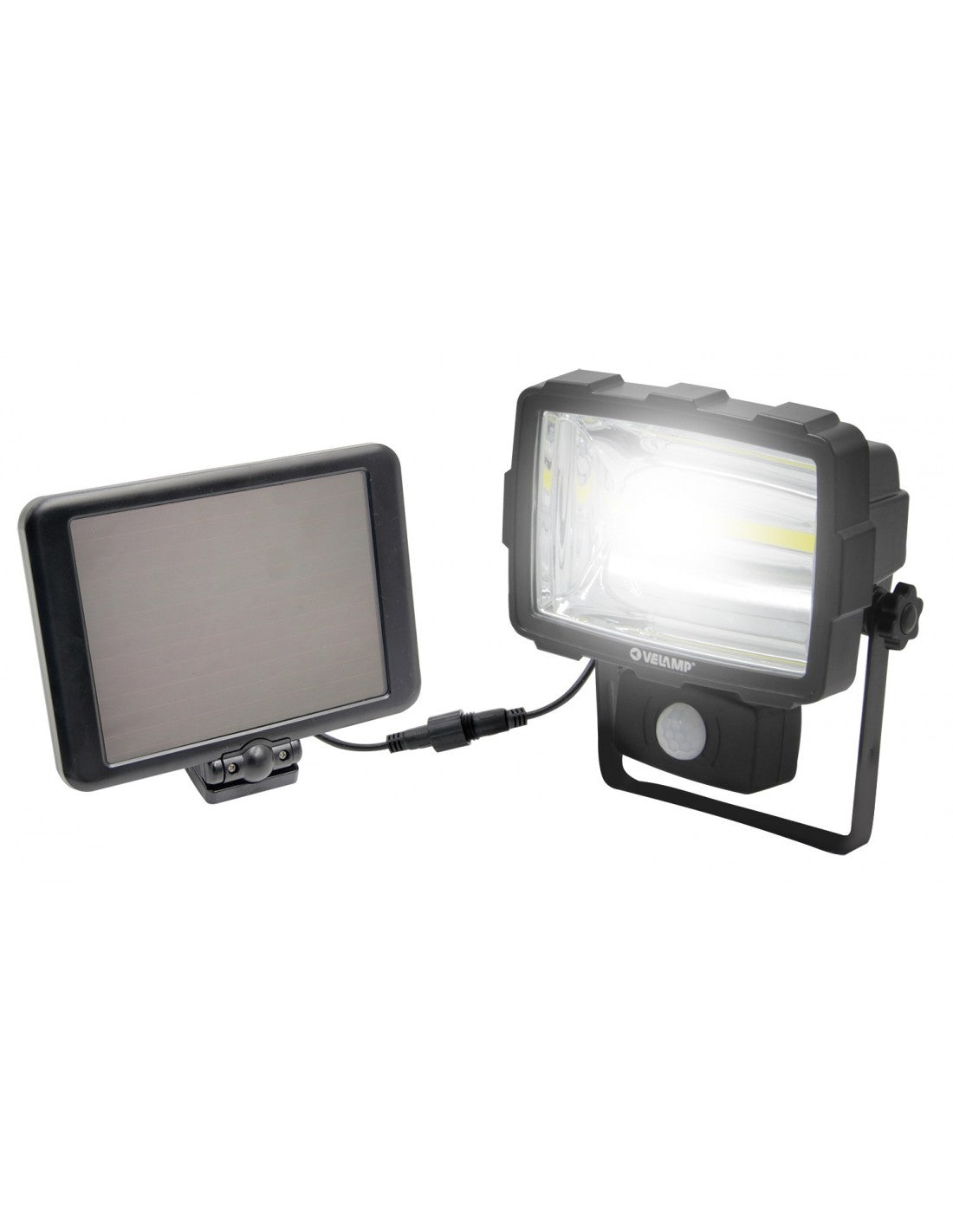 VELAMP INCA: proiettore LED 1600 lumen a ricarica solare, con rilevatore di movimento - IS342