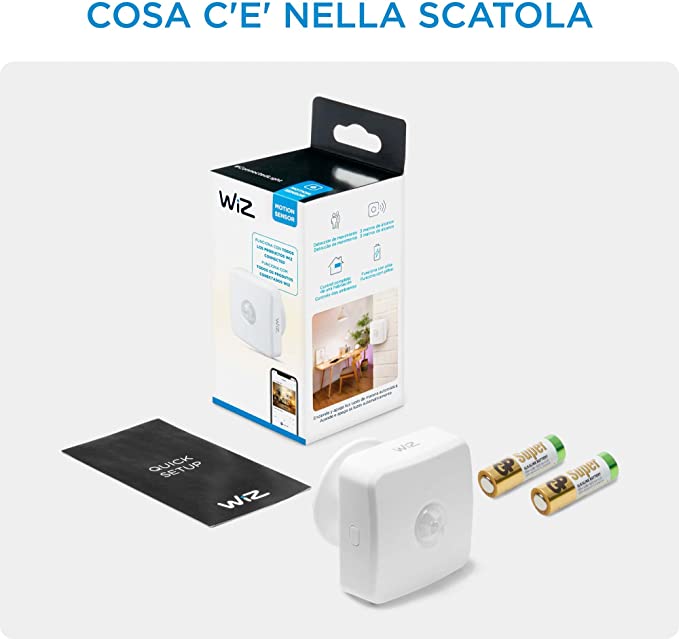 Wiz Sensore wireless di movimento Smart, per interni, rileva movimento fino a 3 m - 78820900