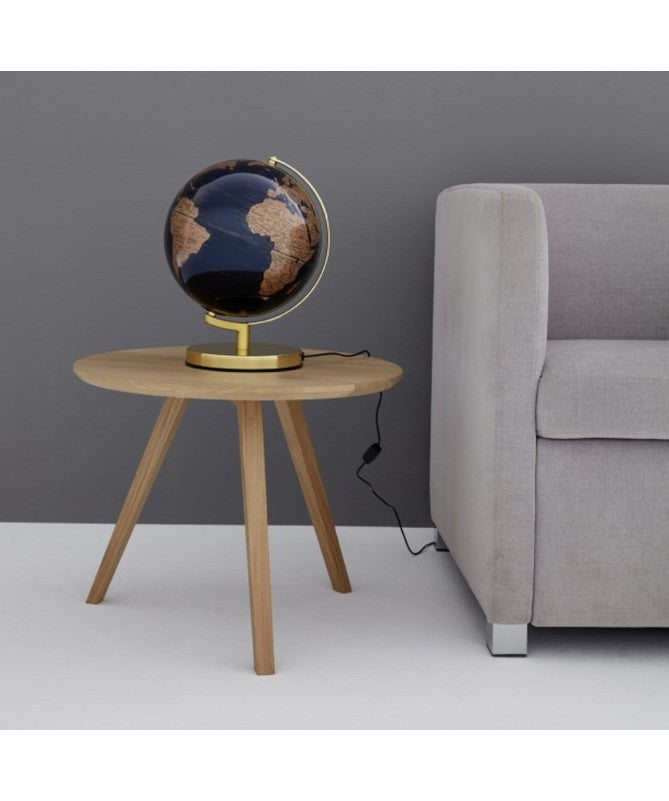 Emform Emse0939 | Stellar Noblesse Mappamondo Luminoso, Blu E Ottone, D30 Cm X H38Cm |