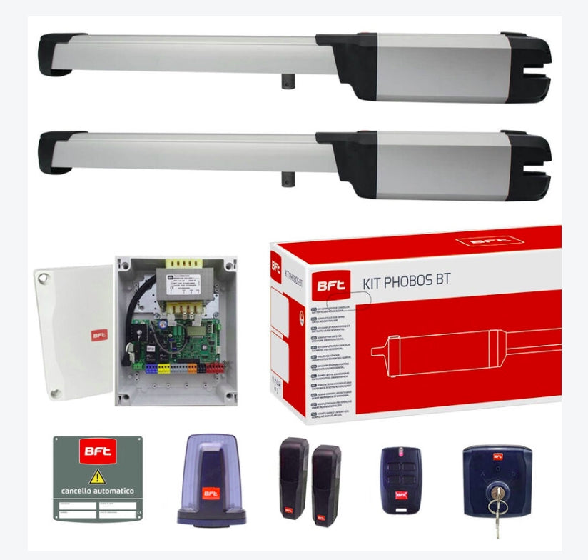 Kit Automazione Per Cancelli a Battente 24v BFT PHOBOS BT KIT A25 R935306 00004