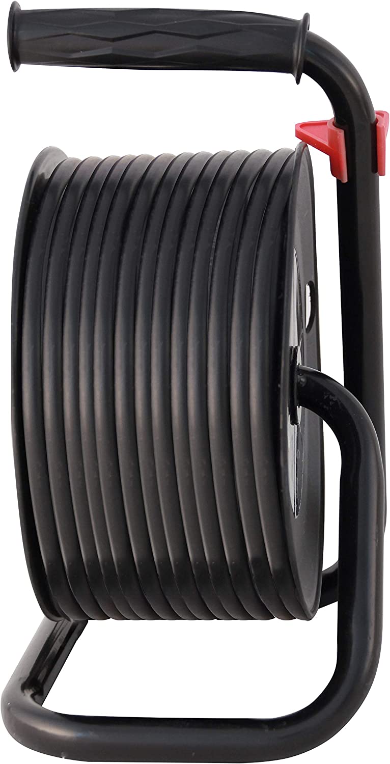 VELAMP REEL-IT-15 Prolunga Elettrica con Avvolgicavo, Nero/Rosso, 15 Metri