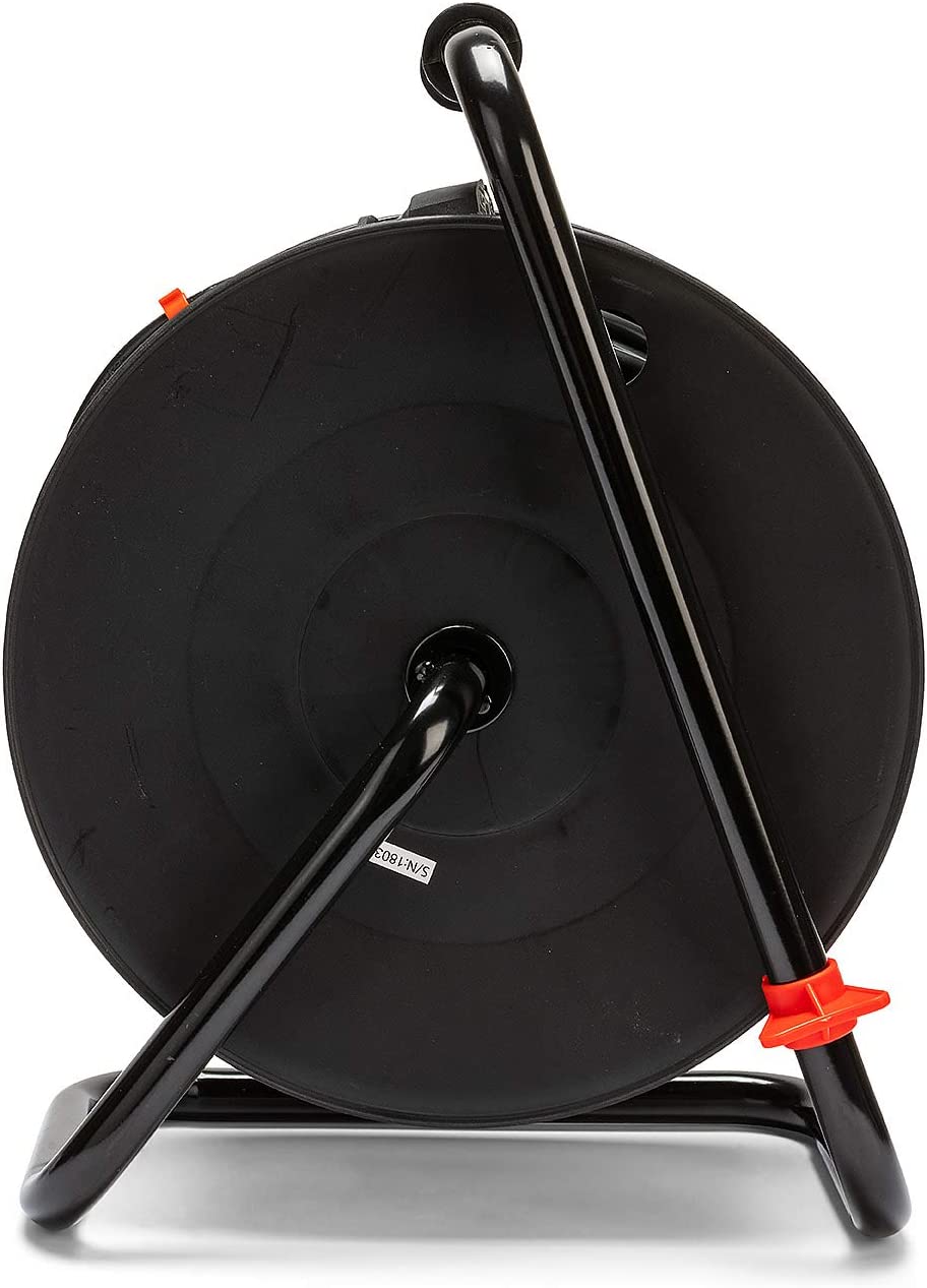 VELAMP REEL-IT-15 Prolunga Elettrica con Avvolgicavo, Nero/Rosso, 15 Metri