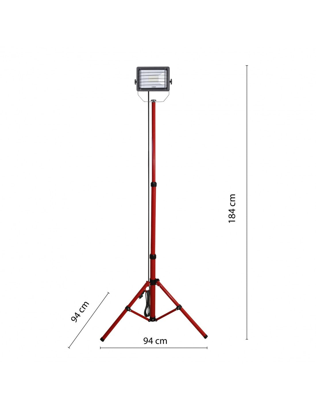 WAINGRO: proiettore LED SMD 50W, IP65, con treppiede e cavo 3mt VEL IS746-50W
