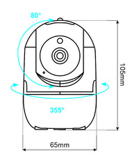 Caméra IP SMARTLIFE et ONVIF 2,4Ghz P&amp;P Motorisée PT REC MicroSD, IP20, 2.0Mpx, L.3,6mm, ICR, 6IR LEDs 