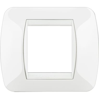 Placca Bticino Living 2 Moduli, Bianco - Bticino L4802BI