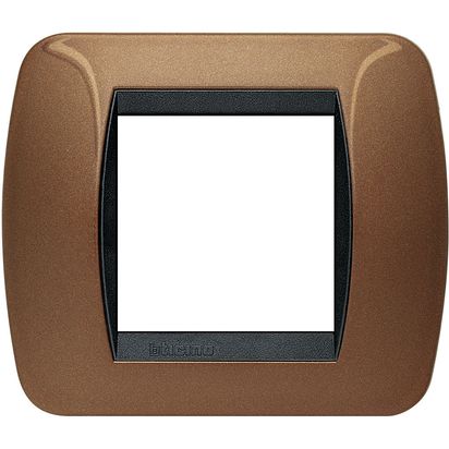 BTicino L4802BO Placca Living 2 Moduli, Bronzo Ossidato