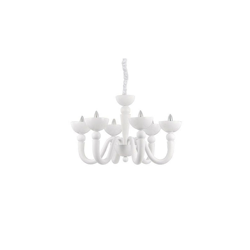 Ideal Lux Bon Bon Sp6 White Suspension Ceiling Pendant Hanging Six Lights IDEAL LUX 093994