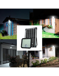Projecteur LED à charge solaire de 4800 lumens, avec détecteur de présence. Panneau solaire déporté - Velamp SL366 
