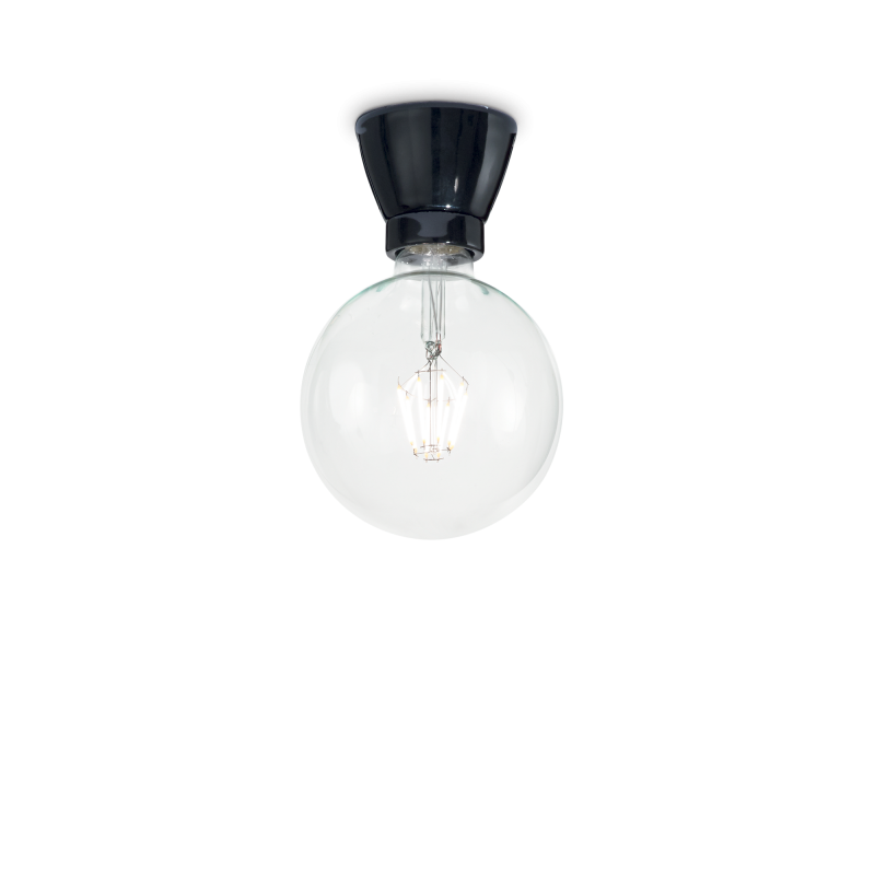 Lampada da soffitto Ideal Lux WINERY PL1 NERO - 155142