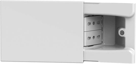 HIDE - 4Box 4B01014 Presa a Scomparsa per Scatola da Incasso a 3 Moduli Completa, Bianco