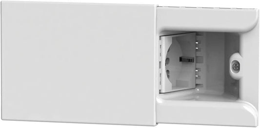 HIDE - 4Box 4B01015 Concealed Socket for Complete 3-Module Flush-Mounted Box, White