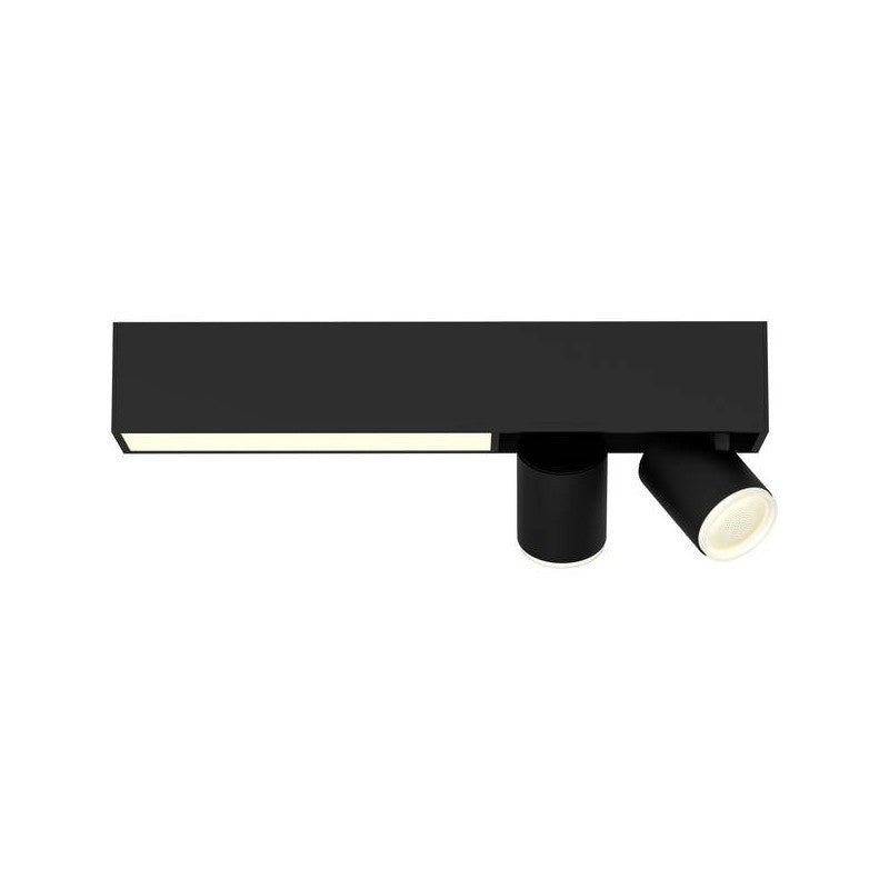 Dessy Elettroforniture Centris Hue Ceiling Lamp - 2 GU10 lights +  Integrated LED - Black in A