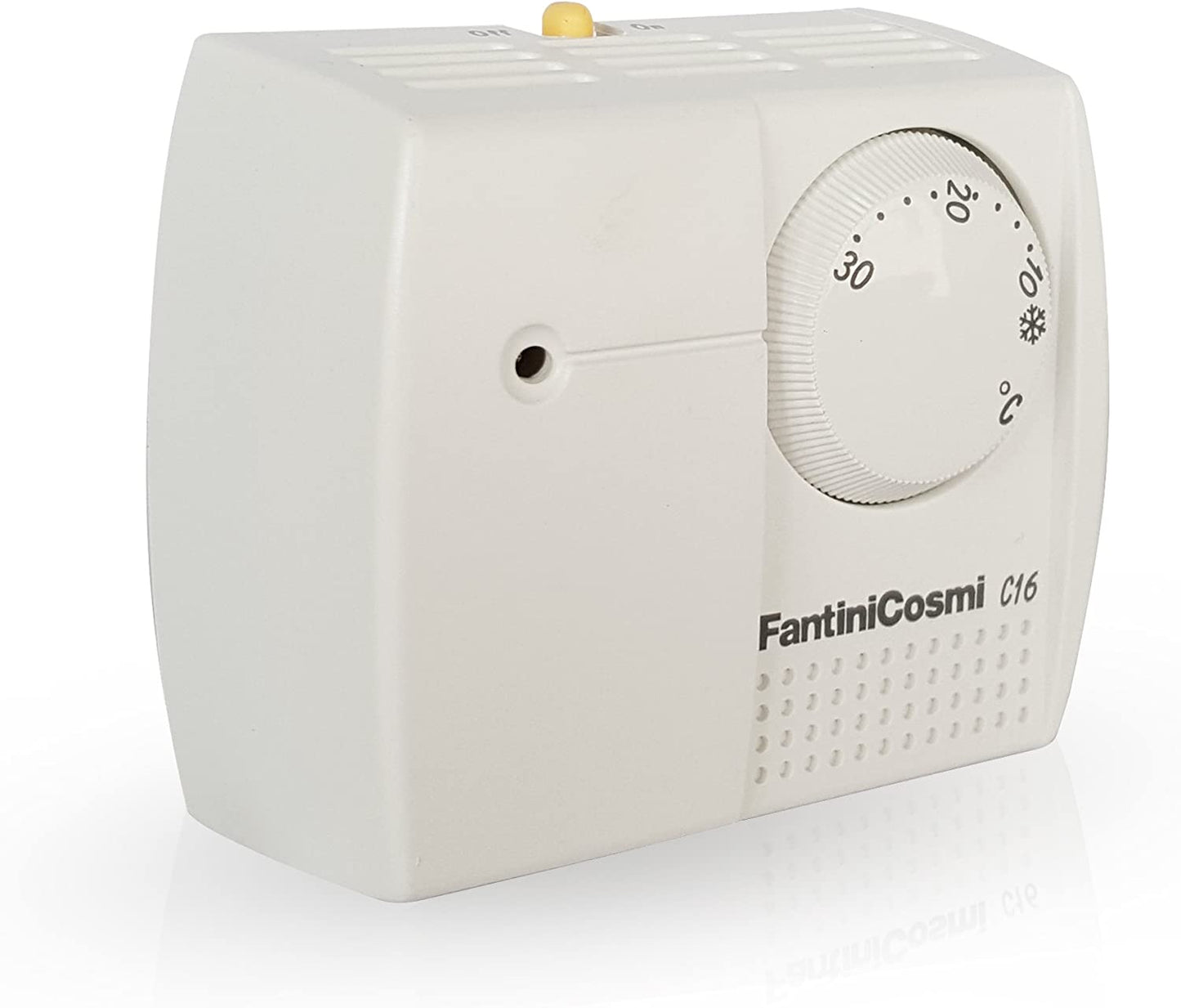 FANTINI COSMI C16IL Electromechanical Gas Expansion Thermostat with Indicator Light, White
