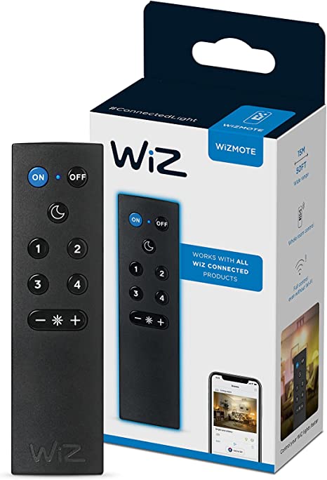 Wiz WiZmote, télécommande intelligente, commande vocale, contrôle par application, Wi-Fi+Bluetooth - 78922000