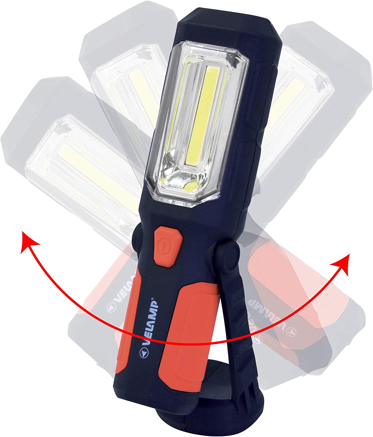 Multifunktions-Taschenlampe – Velamp IS404 Transformator-Arbeitsleuchte 8 + 1 SMD-LED mit Haken und Magnet 