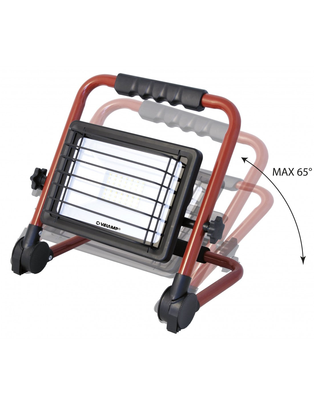 WAINGRO: 50W SMD LED floodlight with bracket, grid and 3m cable - VEL IS766